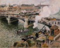 ボワデュー橋 ルーアンの湿った天気 1896年 カミーユ・ピサロ パリジャン